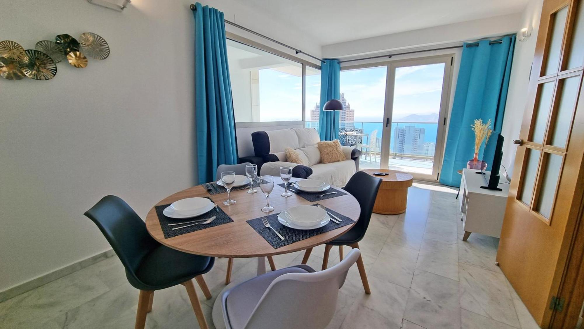 Skyline 18 Terraza Privada Con Impresionantes Vistas Al Mar Daire Benidorm Dış mekan fotoğraf